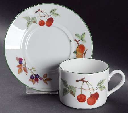 Evesham Vale Flat Cup & Saucer Set