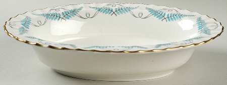 Ferncroft Turquoise 10" Oval Vegetable Bowl