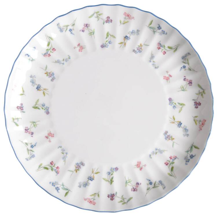 Forget Me Not Blue Cake Plate