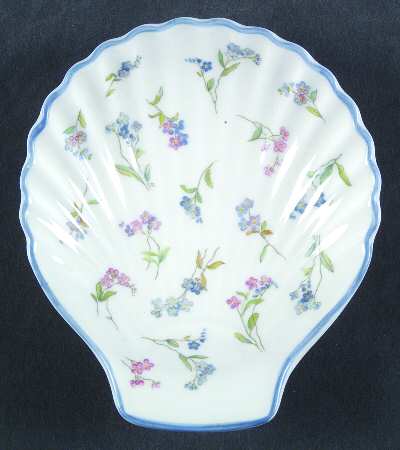 Forget Me Not Blue Shell Shaped Dish