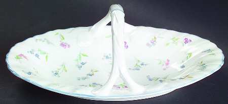Forget Me Not Blue Oval Basket