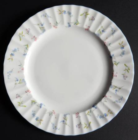 Forget Me Not Blue Luncheon Plate