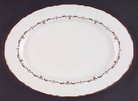 Gold Chantilly 13" Oval Serving Platter by Royal Worcester