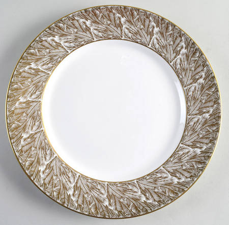 Gold Feathers Service Plate (Charger) by Royal Worcester