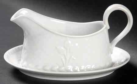 Gourmet (Embossed) Gravy Boat & Underplate
