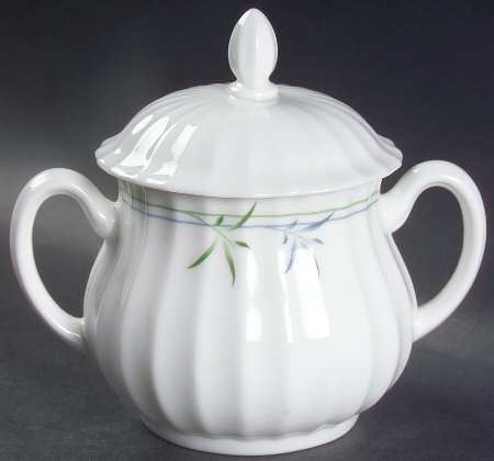 Green Bamboo Sugar Bowl & Lid