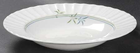 Green Bamboo Rim Soup Bowl