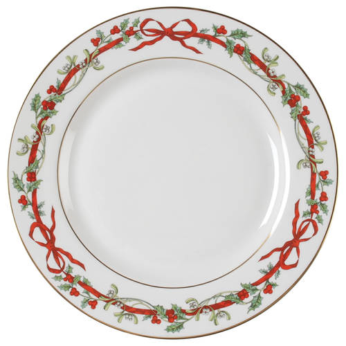 Holly Ribbons Dinner Plate