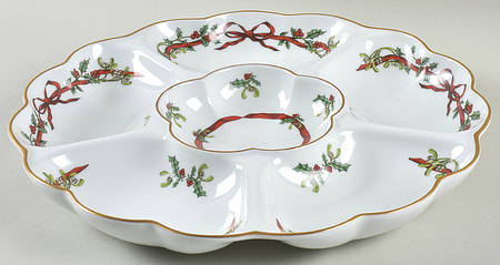 Holly Ribbons 1 Piece Snack/Dip Crudite