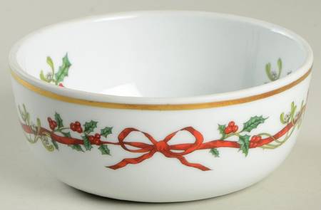 Holly Ribbons Individual Salad Bowl