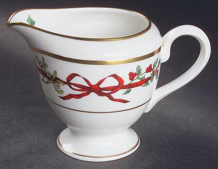 Holly Ribbons Mini Creamer