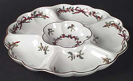 Holly Ribbons 1-Piece Crudite