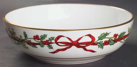 Holly Ribbons Fruit/Dessert (Sauce) Bowl