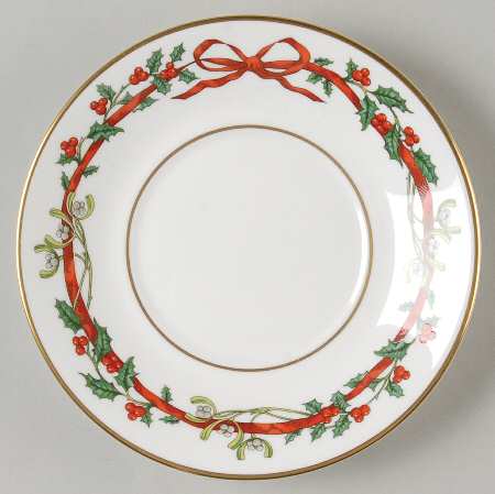 Holly Ribbons Saucer