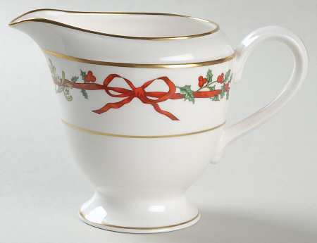 Holly Ribbons Creamer