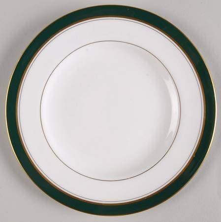 Howard Leather Green Dessert/Pie Plate