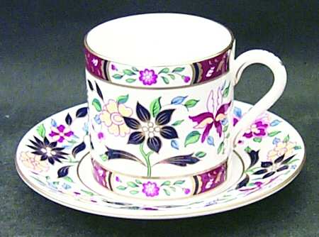 Imari Flowers Flat Demitasse Cup & Saucer Set