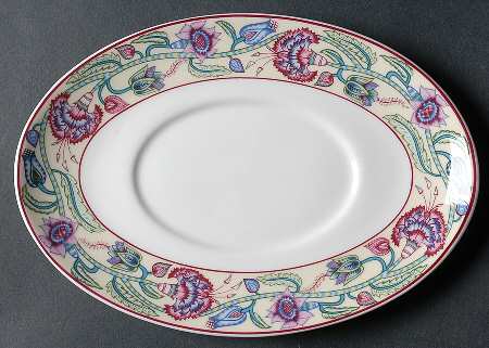 Jacobean Floral Underplate for Gravy Boat