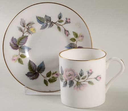 June Garland Flat Demitasse Cup & Saucer Set