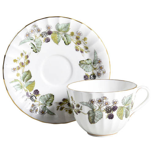Lavinia (White Body, Bone) Flat Cup & Saucer Set