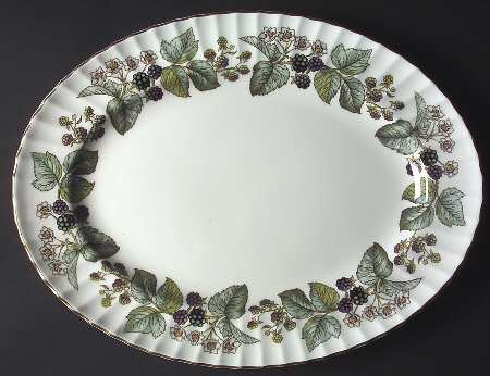 Lavinia (White Body, Bone) 15" Oval Serving Platter