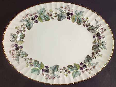 Lavinia (White Body, Bone) 13" Oval Serving Platter