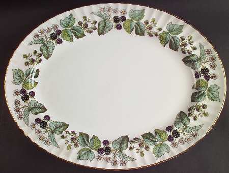 Lavinia (White Body, Bone) 17" Oval Serving Platter