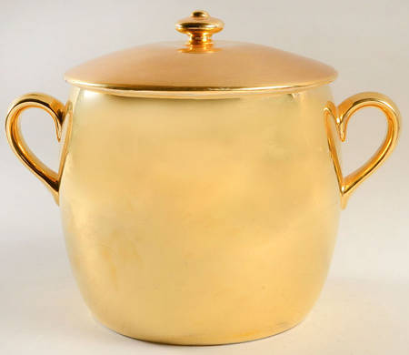 Lustre Gold Bean Pot & Lid