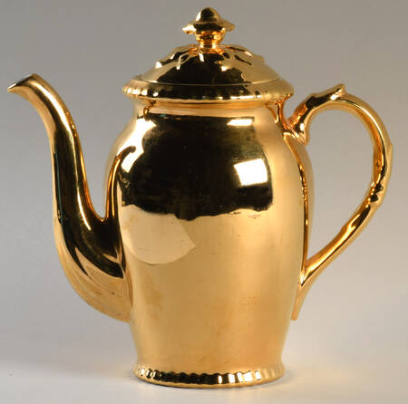 Lustre Gold Coffee Pot & Lid