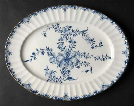 Mansfield Blue 13" Oval Serving Platter