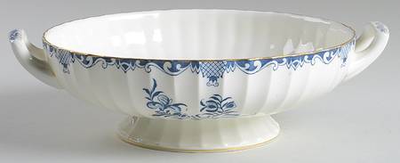 Mansfield Blue Round Vegetable No Lid