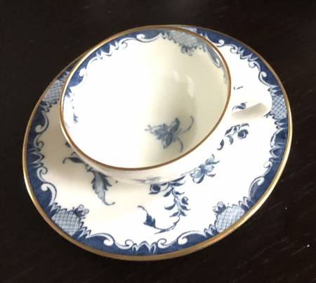 Mansfield Blue Miniature Cup and Saucer Set