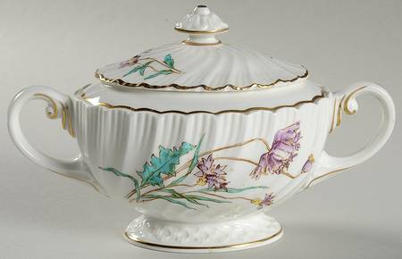 Meadowsweet (Lavender & Blue) Sugar Bowl & Lid