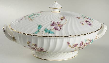 Meadowsweet (Lavender & Blue) Round Covered Vegetable by Royal Worcester