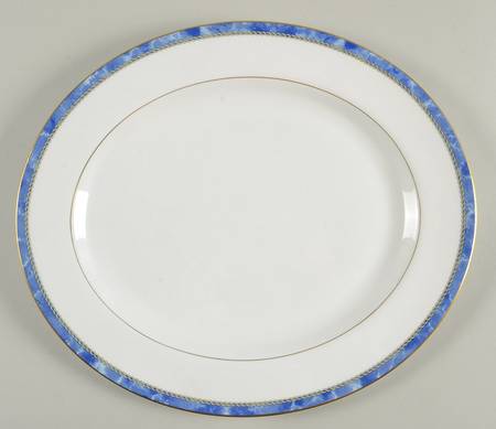 Medici Blue 13" Oval Serving Platter