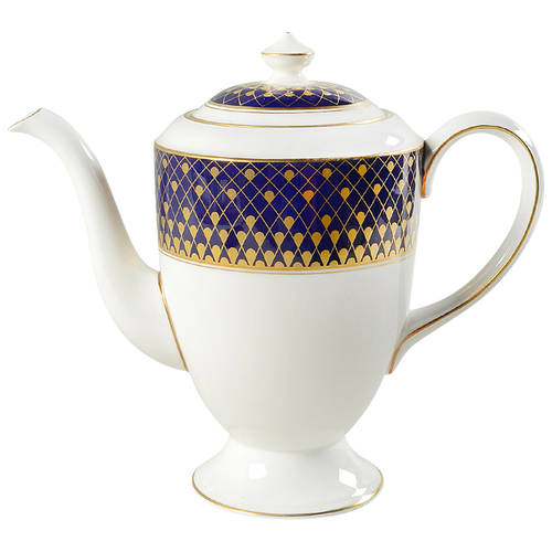 Monte Carlo Blue Coffee Pot & Lid by Royal Worcester
