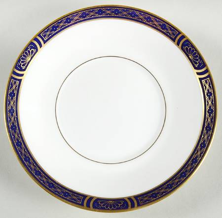Mountbatten Cobalt Blue (Gold Trim) Saucer for Flat Cup