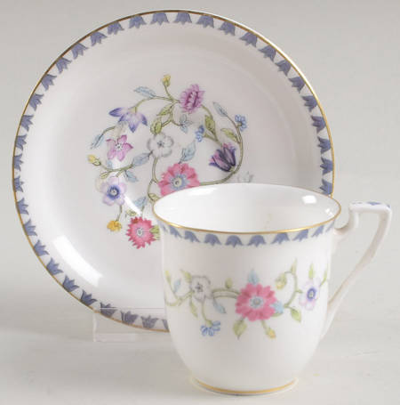 Patricia Flat Demitasse Cup & Saucer Set