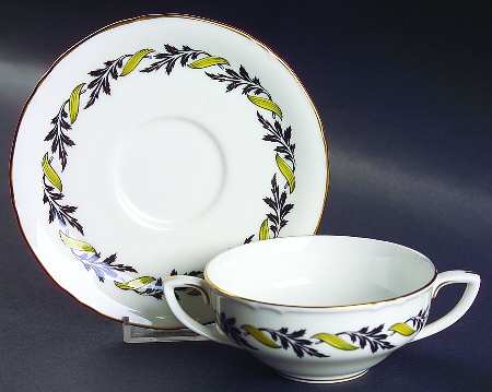 Princess Ann Flat Cream Soup Bowl & Saucer Set