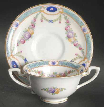 Puritan Footed Bouillon Cup & Saucer