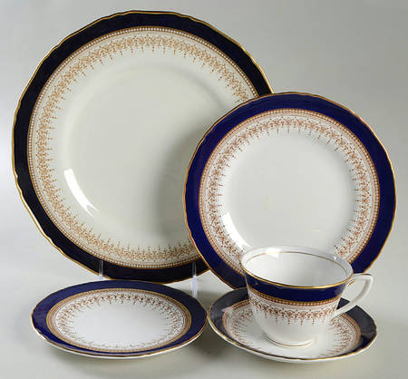 Regency Blue 5 Piece Place Setting