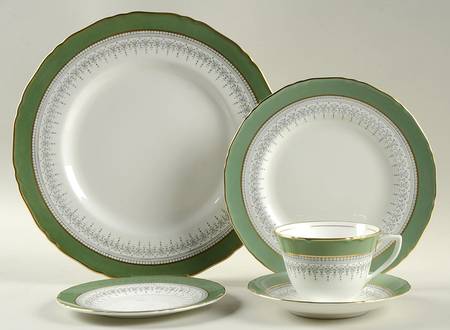 Regency Green and Gray (Newer) 40 Piece Estate Set