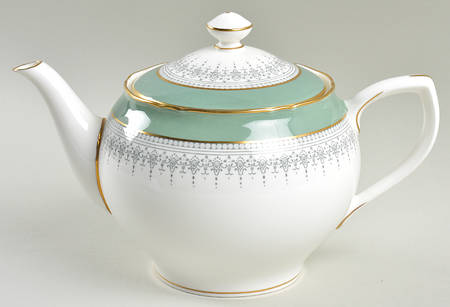 Regency Green and Gray (Newer) Teapot & Lid