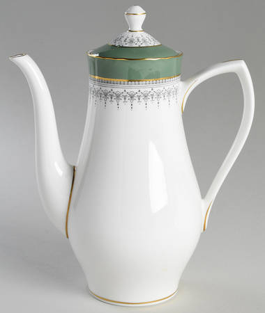 Regency Green and Gray (Newer) Coffee Pot & Lid