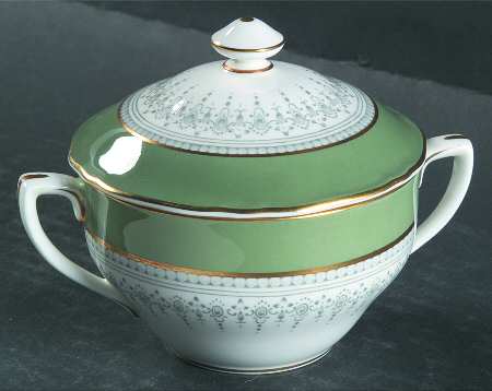 Regency Green and Gray (Newer) Sugar Bowl & Lid