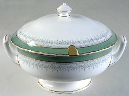 Regency Green and Gray (Newer) Tureen &  Lid