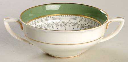 Regency Green and Gray (Newer) Flat Cream Soup Bowl