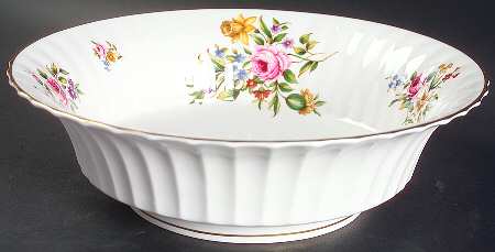 Roanoke White 9" Round Vegetable Bowl