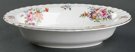 Roanoke White 10" Oval Vegetable Bowl