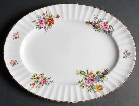 Roanoke White 13" Oval Serving Platter